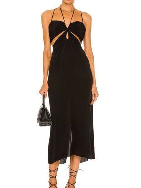 *NEW Johanna Ortiz Unapologetically Beautiful Ankle Dress Black Size 4